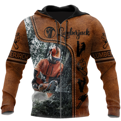 Premium 3D Printed Leather Pattern Lumberjack Shirts MEI