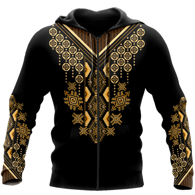 African Culture Dashiki Pattern Unisex Deluxe Hoodie ML