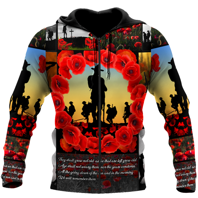 Premium Unisex Hoodie Remember Anzac Day ML