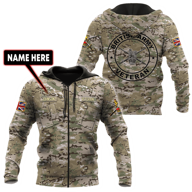 Custom Name XT British Armed Forces 3D Printed Shirts