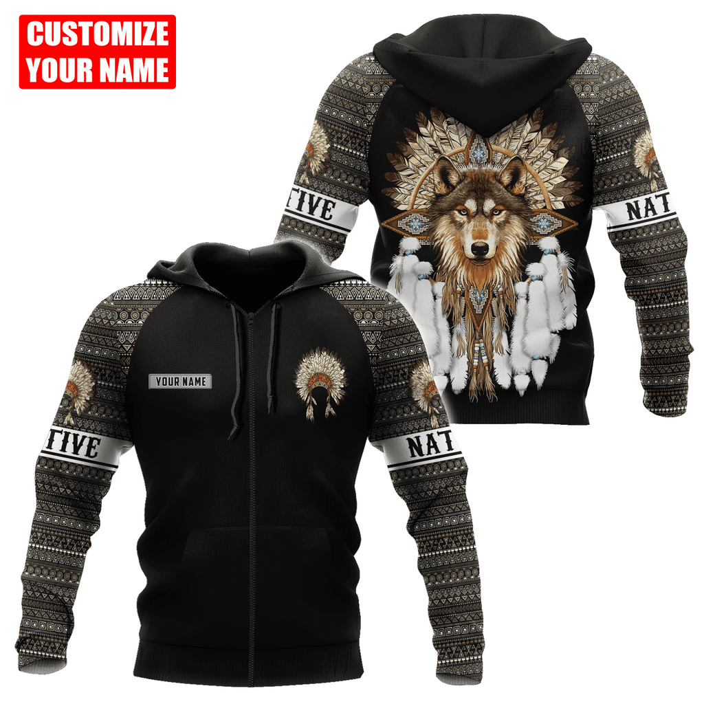 Customized Name Native American 3D All Over Printed Unisex Shirts