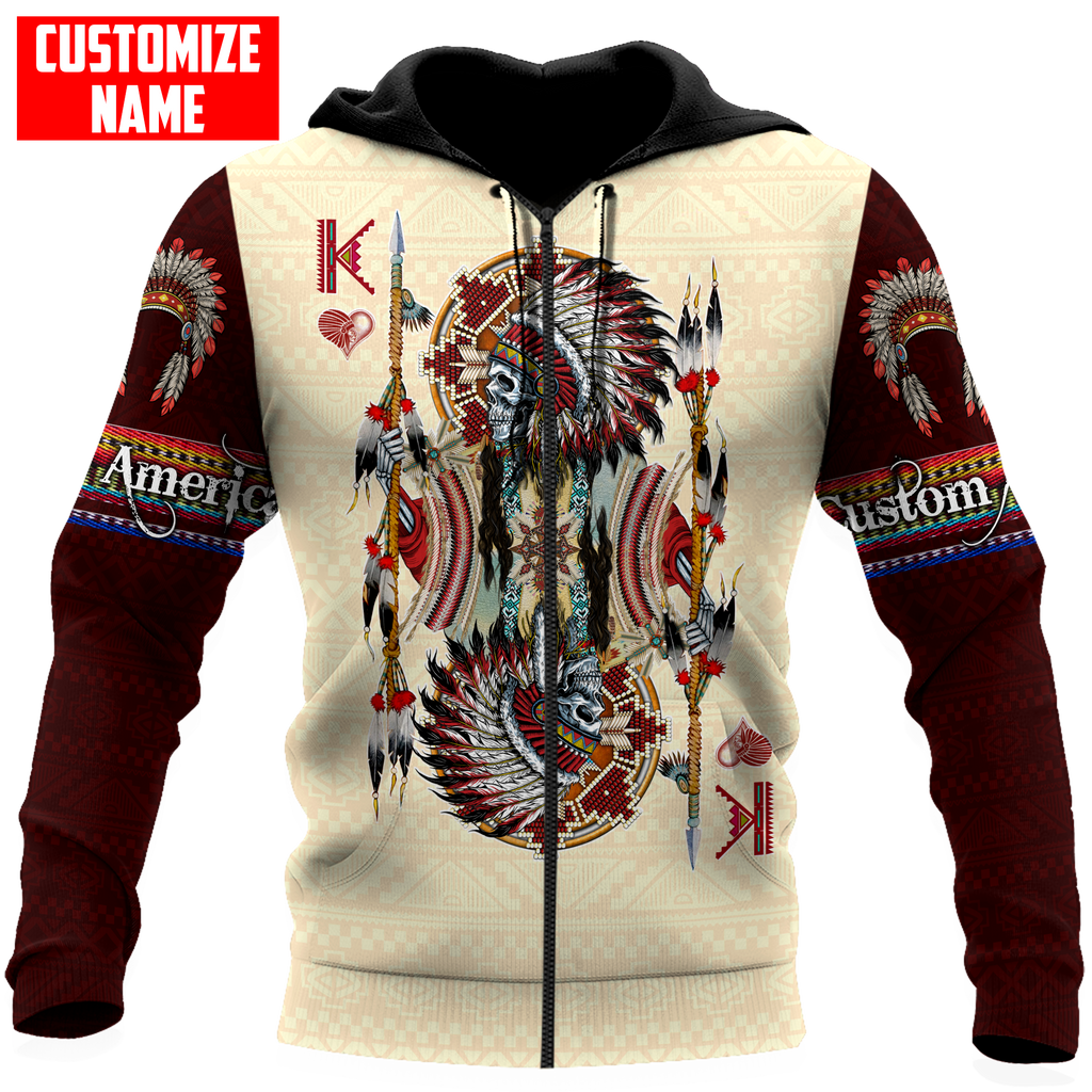 Customized name Native American 3D All Over Printed Unisex Shirts