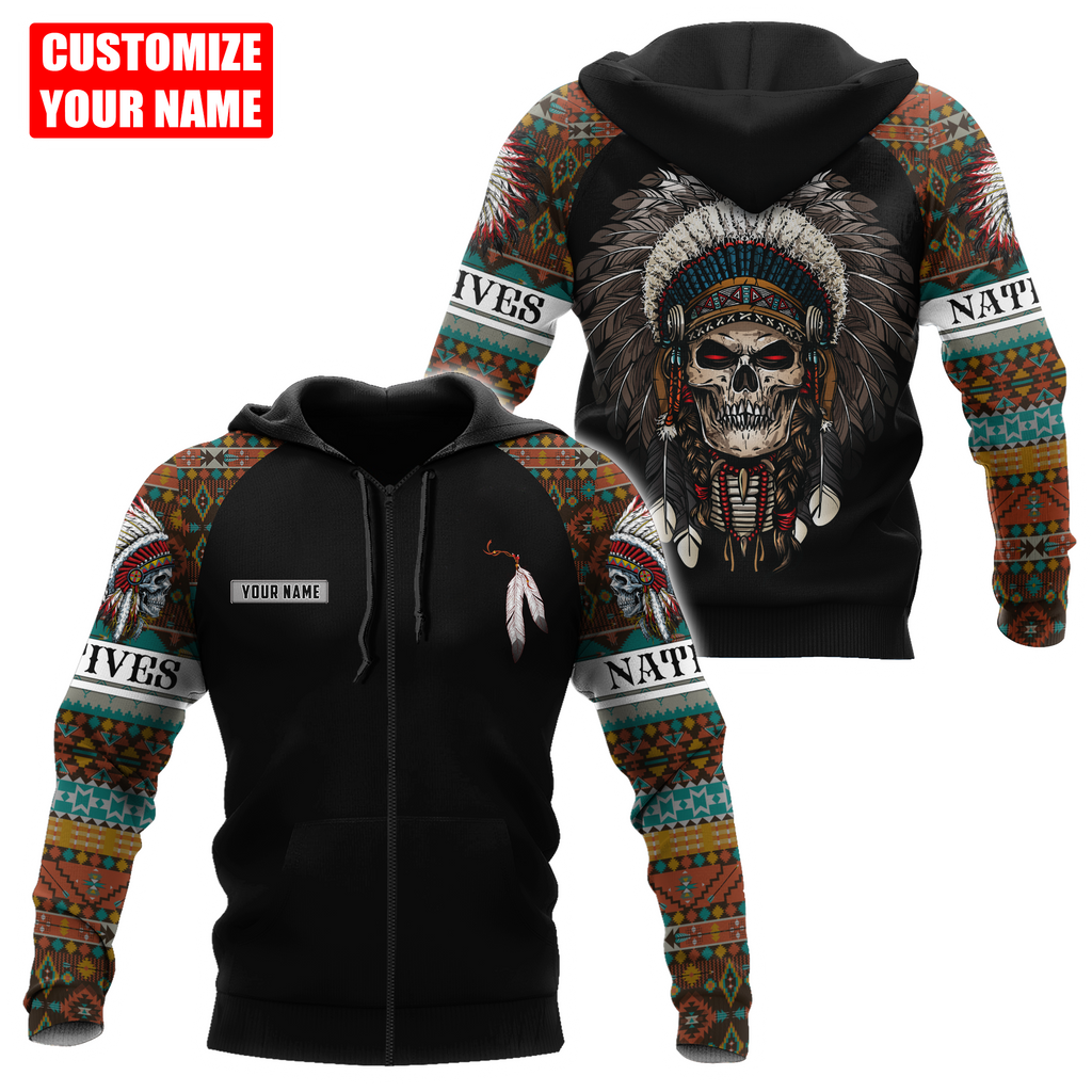 Customized name Native American 3D All Over Printed Unisex Shirts