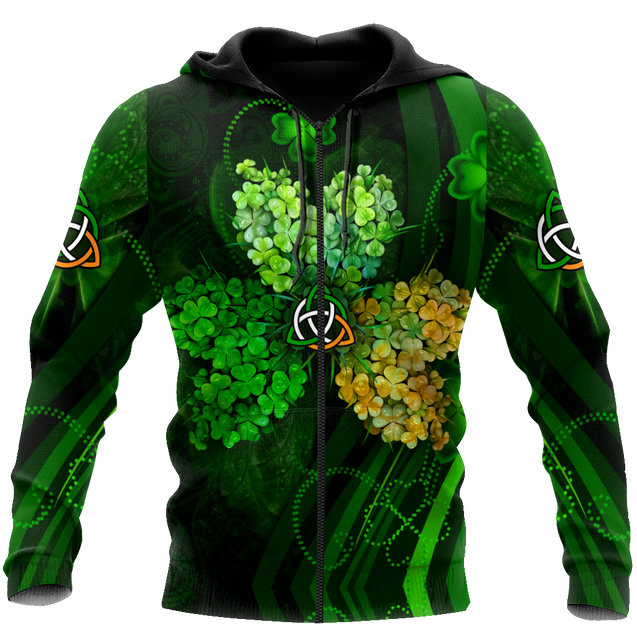 Premium Unisex Hoodie Irish St.Patrick Shamrock ML