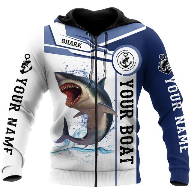 Custom name Shark fishing Catch and Release 3D Design print shirts