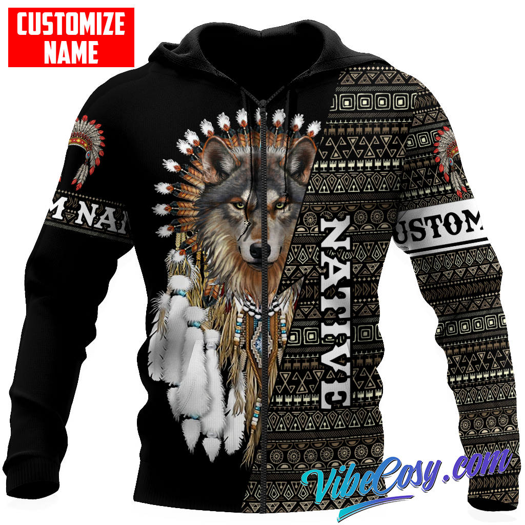 Customized Name Native American 3D All Over Printed Unisex Shirts