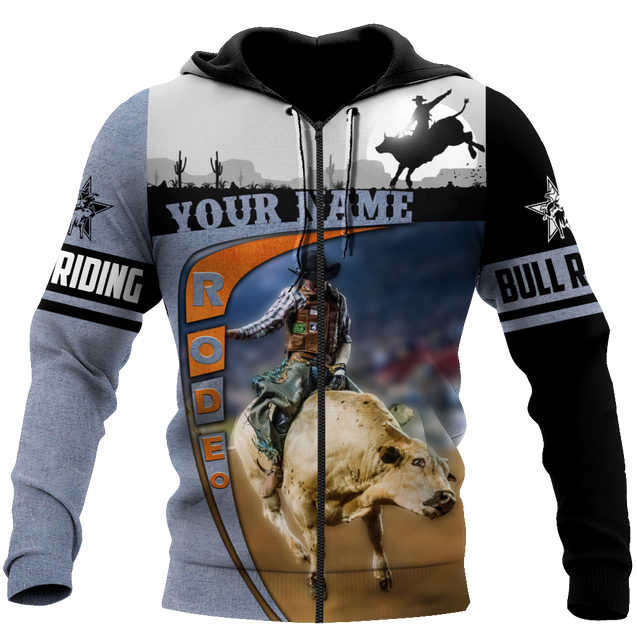 Personalized Name Bull Riding 3D All Over Printed Unisex Shirts Desert