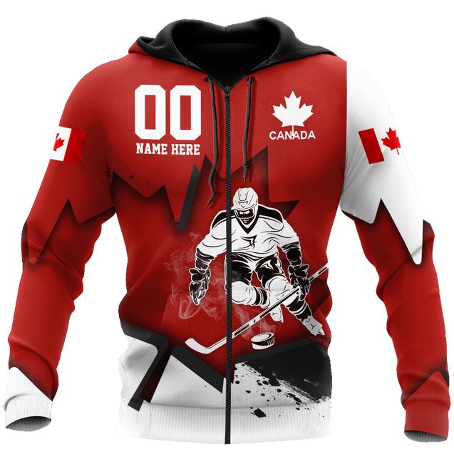 3D All Over Printed Hockey Canada Unisex Shirts Custom Name Custom number XT TNA11032101