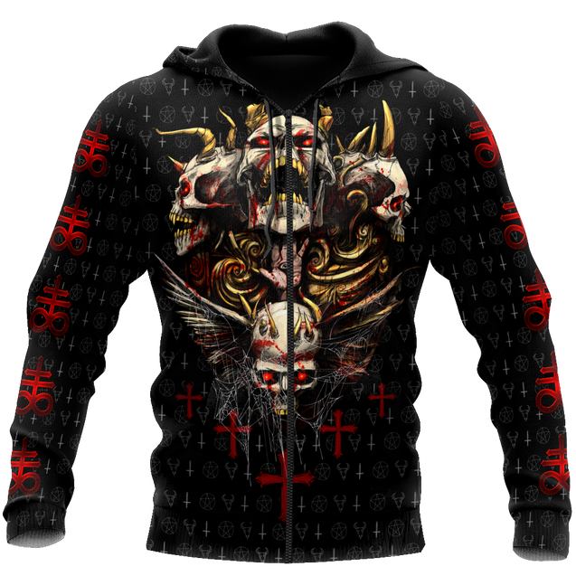 Red Eyes Skull Hoodie For Men And Women JJ07022103