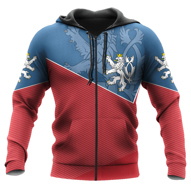 Czech Republic Hoodie - Stroke Style NVD1275