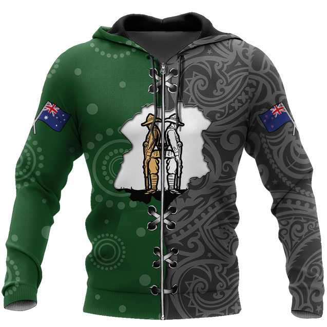 Remembrance Australia and Kiwi Soldier 3D print shirts