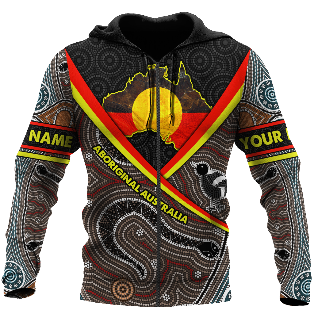 Custom name Proud to be aboriginal Totem Brown 3d printed Cloak