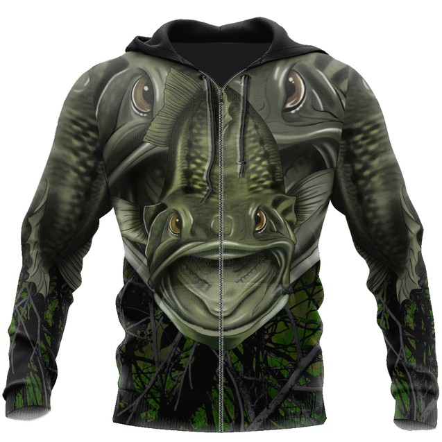 Largemouth Fishing Badass camo Cover 3d print shirts