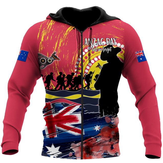 Australian Aboriginal Anzac Day 3D Printed Unisex Shirts TN SN30032103