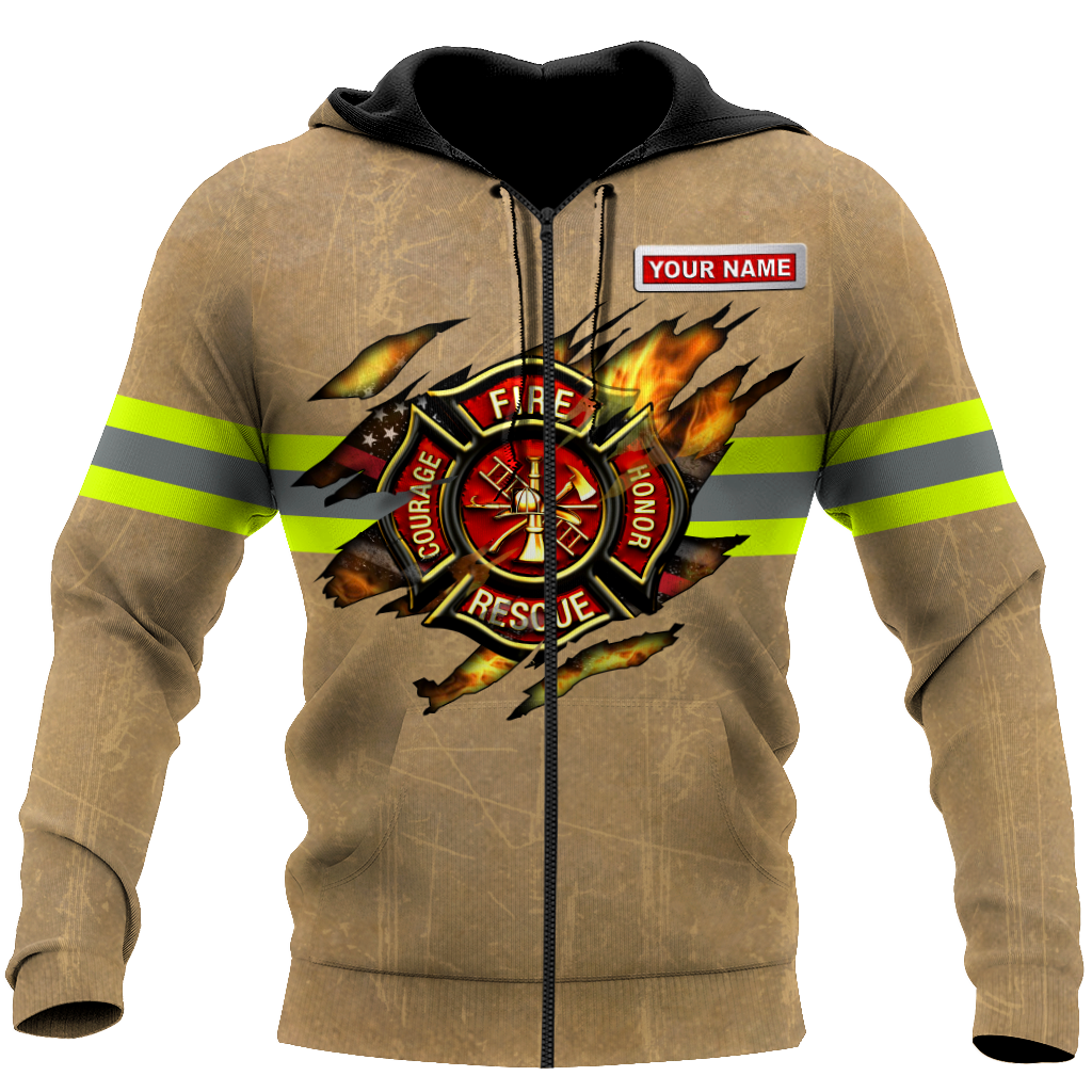 Customize Name Firefighter Hoodie For Men And Women MH22032102