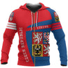 Czech Republic Sport Hoodie - Premium Style NVD1161-Apparel-Dung Van-Zipped Hoodie-S-Vibe Cosy™