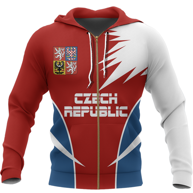 Czech Republic Active Special Hoodie NVD1166-Apparel-Dung Van-Zipped Hoodie-S-Vibe Cosy™