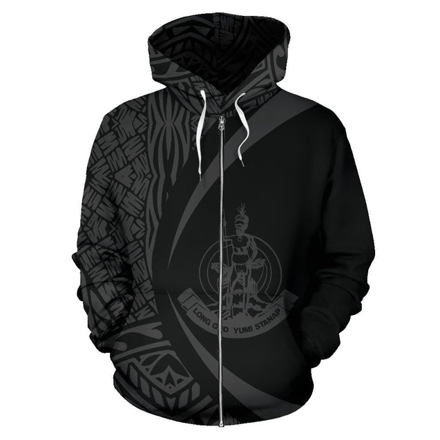 Vanuatu Polynesian Hoodie - Circle Style NVD1195-Apparel-Dung Van-Zip Hoodie-S-Vibe Cosy™