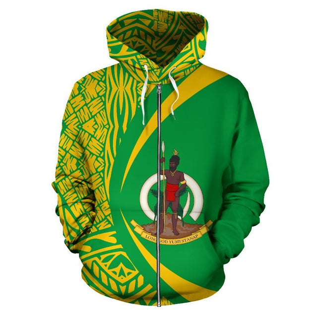 Vanuatu Polynesian Hoodie - Circle Style NVD1197-Apparel-Dung Van-Zip Hoodie-S-Vibe Cosy™