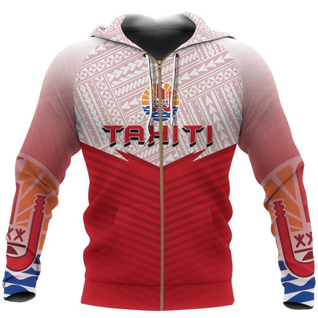 Tahiti French Polynesia Hoodie - Energy Style NVD1200-Apparel-Dung Van-Zipped Hoodie-S-Vibe Cosy™