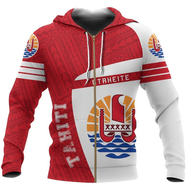 Tahiti French Polynesia Sport Hoodie NVD1211-Apparel-Dung Van-Zipped Hoodie-S-Vibe Cosy™