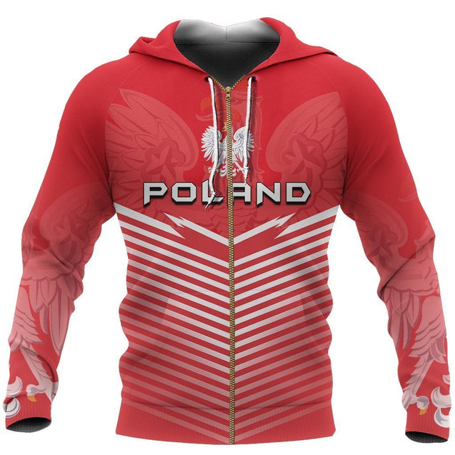 Poland Flag Hoodie NVD1246 !-Apparel-Dung Van-Zipped Hoodie-S-Vibe Cosy™