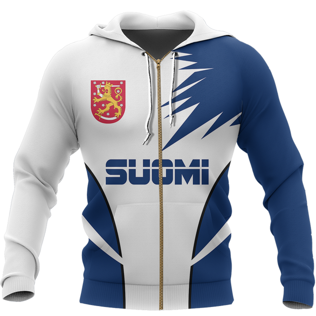 Suomi Finland Active Special Hoodie NVD1259-Apparel-Dung Van-Zipped Hoodie-S-Vibe Cosy™