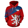 Czech Republic Lion Hoodie Flag - Line Style NVD1278-Apparel-Dung Van-Zipped Hoodie-S-Vibe Cosy™