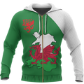 Wales Map Special Pullover Hoodie NVD1282-Apparel-Dung Van-Zipped Hoodie-S-Vibe Cosy™