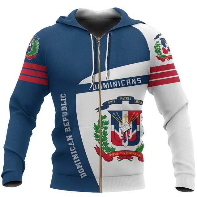 Dominican Republic Sport Hoodie - Premium Style NVD1287-Apparel-Dung Van-Zipped Hoodie-S-Vibe Cosy™