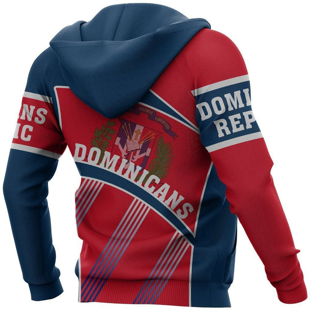 Dominican Republic Sport Line Zip-Up Hoodie NVD1292-Apparel-Dung Van-Hoodie-S-Vibe Cosy™