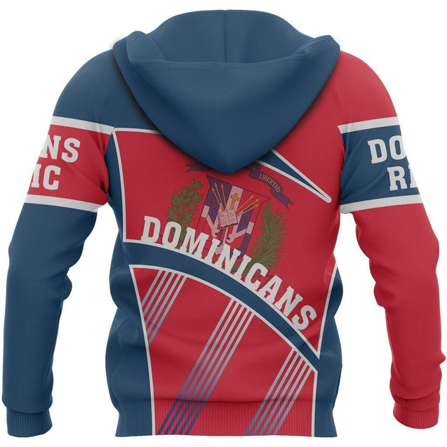 Dominican Republic Sport Line Zip-Up Hoodie NVD1292-Apparel-Dung Van-Hoodie-S-Vibe Cosy™