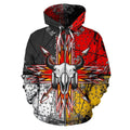 Bison Arrow 3D Zip-Up Hoodie Native American Clothing NVD1305-Apparel-Dung Van-Zipped Hoodie-S-Vibe Cosy™
