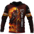 Fire Horse 3D All Over Printed Unisex Shirts