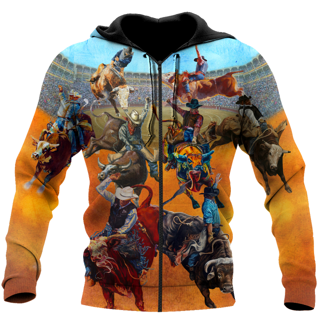 Bull Riding 3D All Over Printed Unisex Shirts Jump On