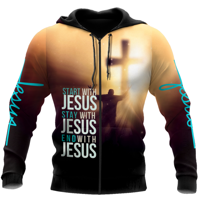 Premium Unisex Hoodie 3D All Over Printed Easter Day Christian Jesus No12 ML