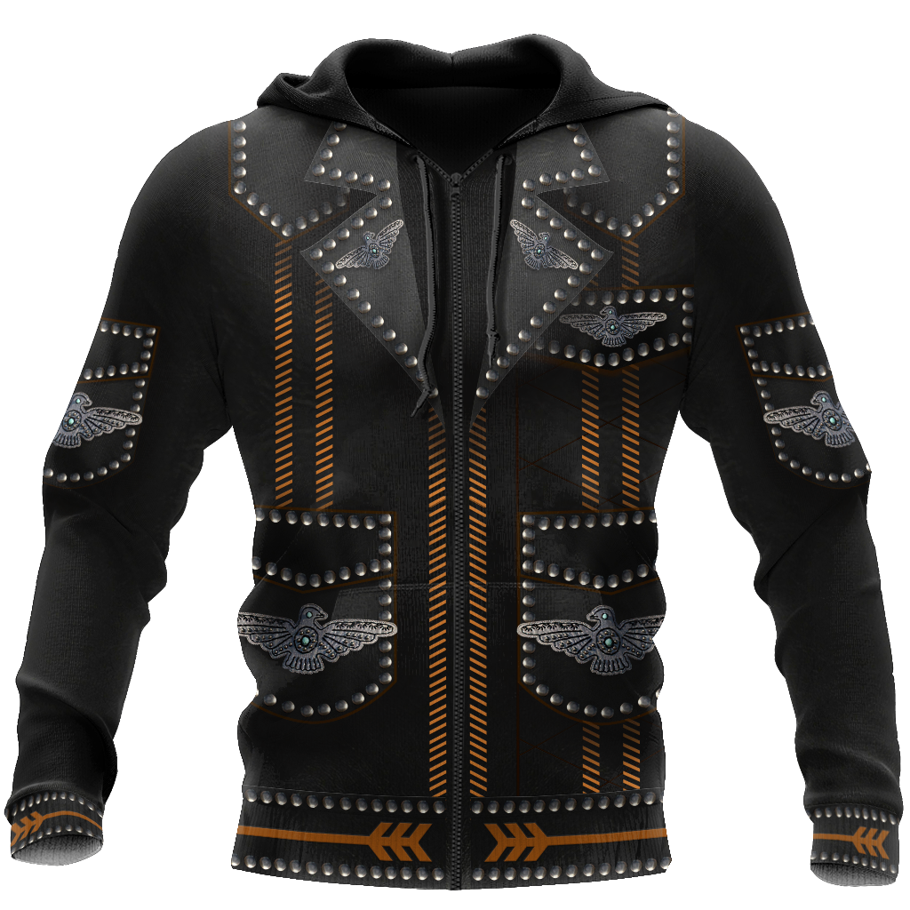 Native Cowboy Jacket No13 Cosplay 3D Over Printed Unisex Deluxe Hoodie ML