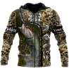 Custom name Bass Fishing water camo 3D print shirts