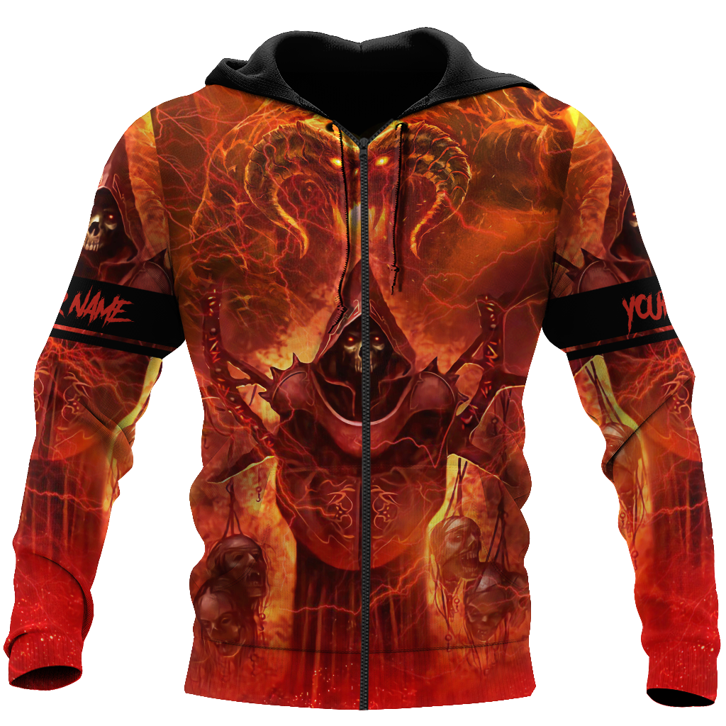 Premium Reaper Skull Fire 3D All Over Printed Unisex