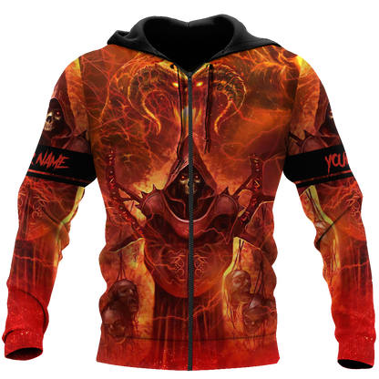 Premium Reaper Skull Fire 3D All Over Printed Unisex