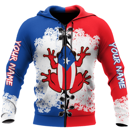 Customize Name Puerto Rico 3D All Over Printed Unisex Shirts