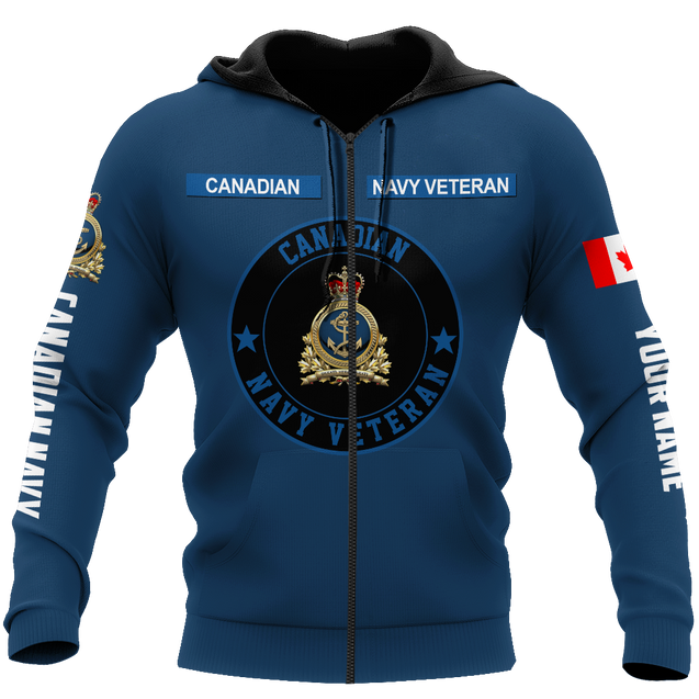 Personalized Name XT Canadian Navy Pullover 3D All Over Printed Shirts DA11032103