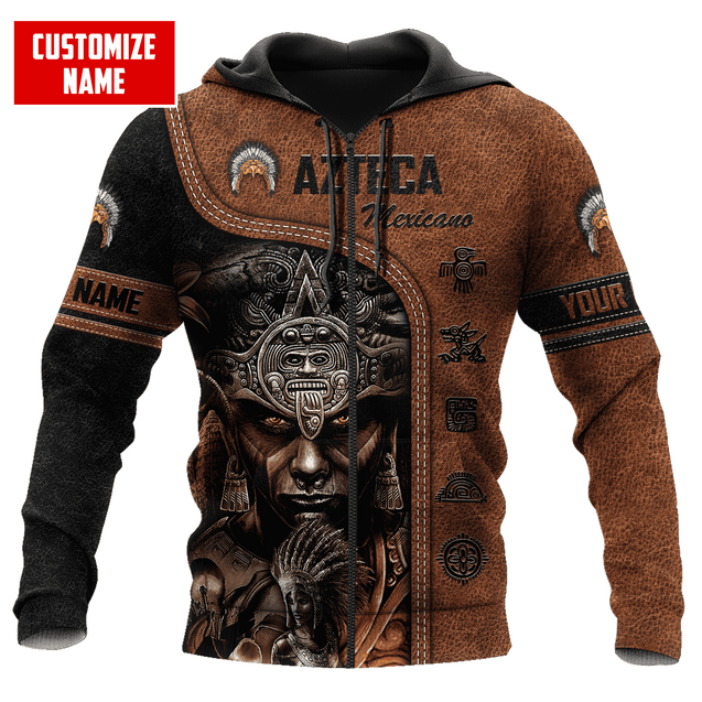 Personalized Name Azteca Mexicano 3D All Over Printed Hoodie