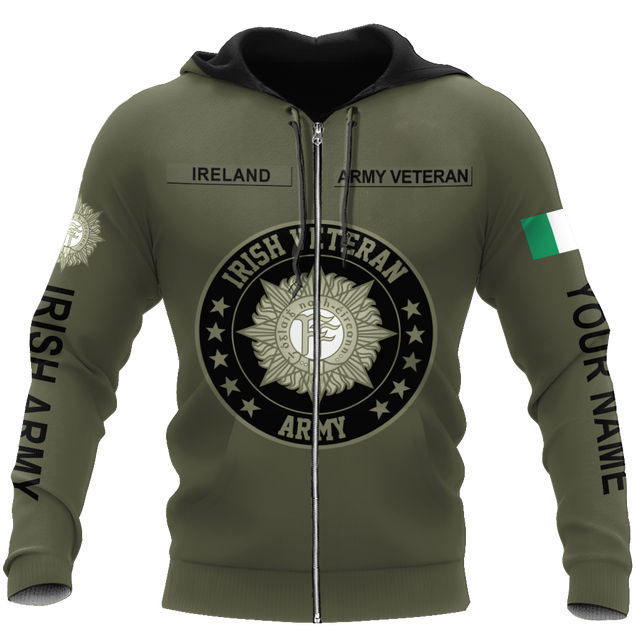 Irish Army 3D Hoodie Shirt For Men And Women