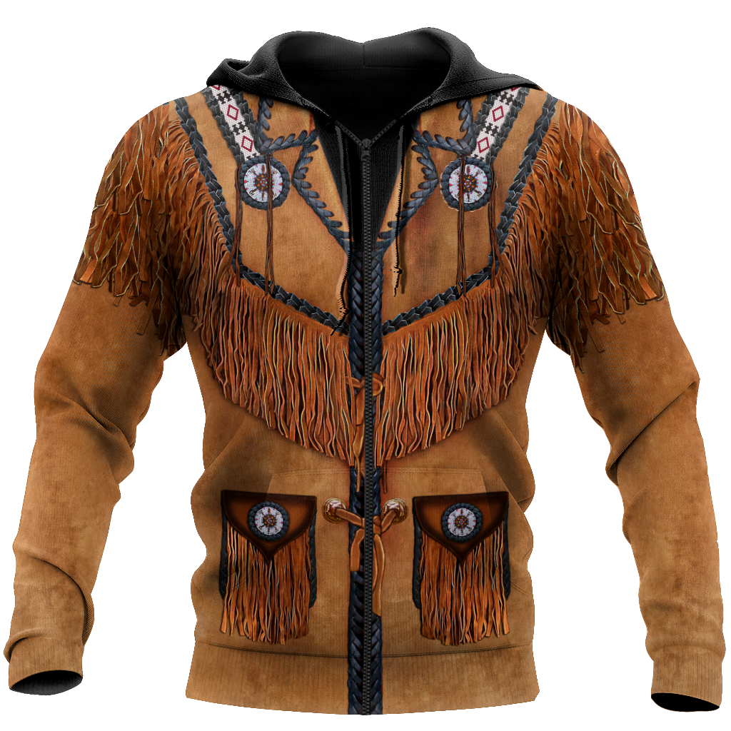Native Cowboy Jacket No21 Cosplay 3D Over Printed Unisex Deluxe Hoodie ML