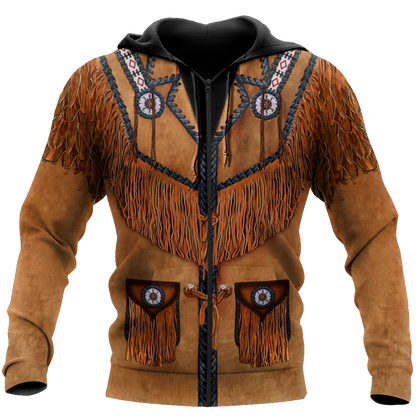 Native Cowboy Jacket No21 Cosplay 3D Over Printed Unisex Deluxe Hoodie ML