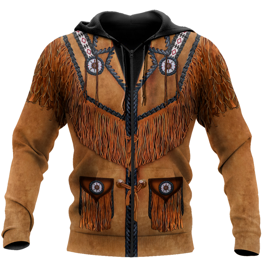 Native Cowboy Jacket No21 Cosplay 3D Over Printed Unisex Deluxe Hoodie ML