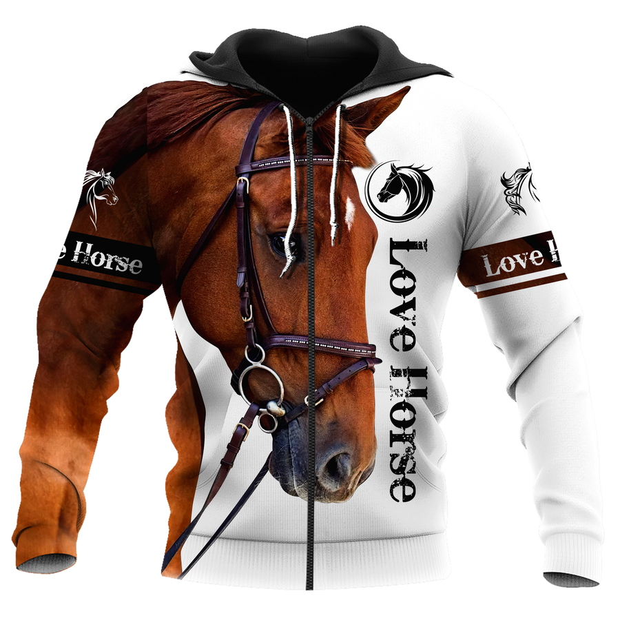 Love Horse 3D All Over Printed Hoodie Pi112056