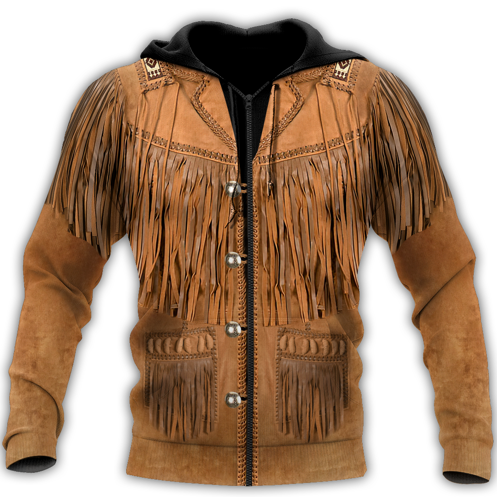 Native Cowboy Jacket No24 Cosplay 3D Over Printed Unisex Deluxe Hoodie ML