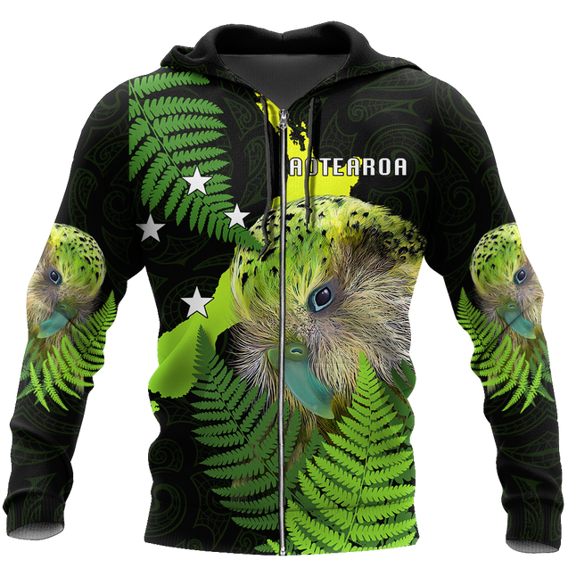 Premium Aotearoa Kakapo Bird 3D All Over Printed Unisex Shirts